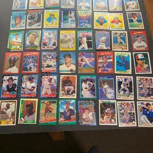 Vintage  Baseball Trading Cards  Mixed Lot of 54 Cards Produced 1980 - 1990 Mint
